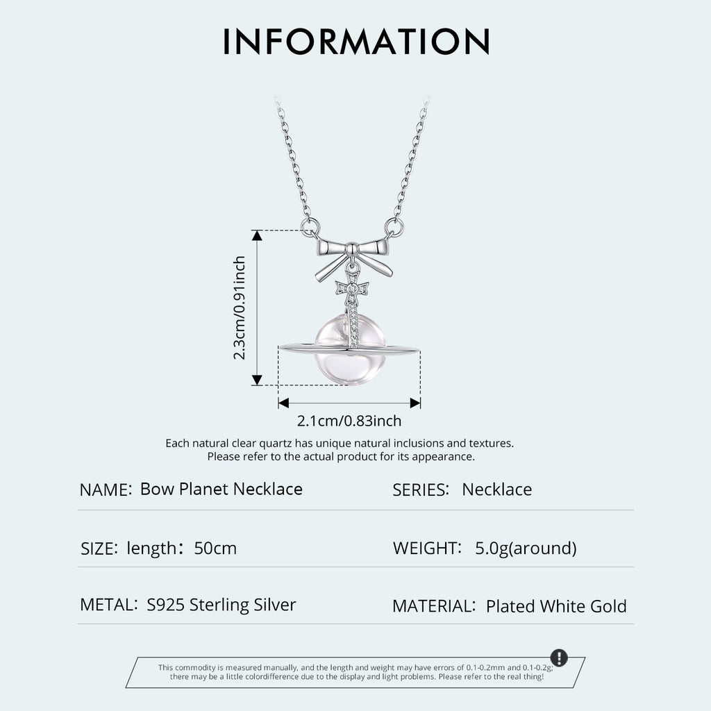 Bow Planet Necklace