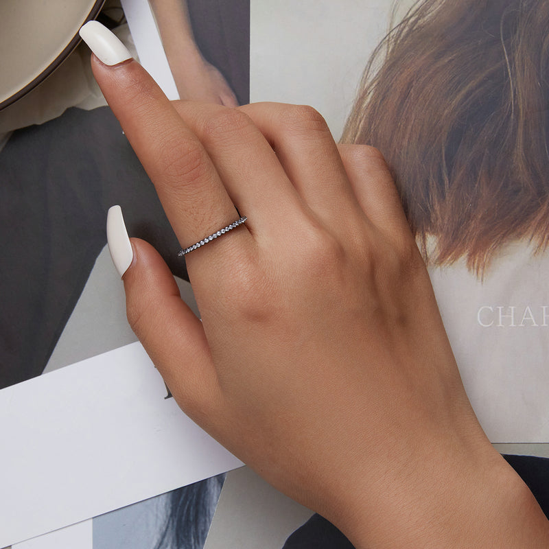 Dainty Pavé Stacking Ring