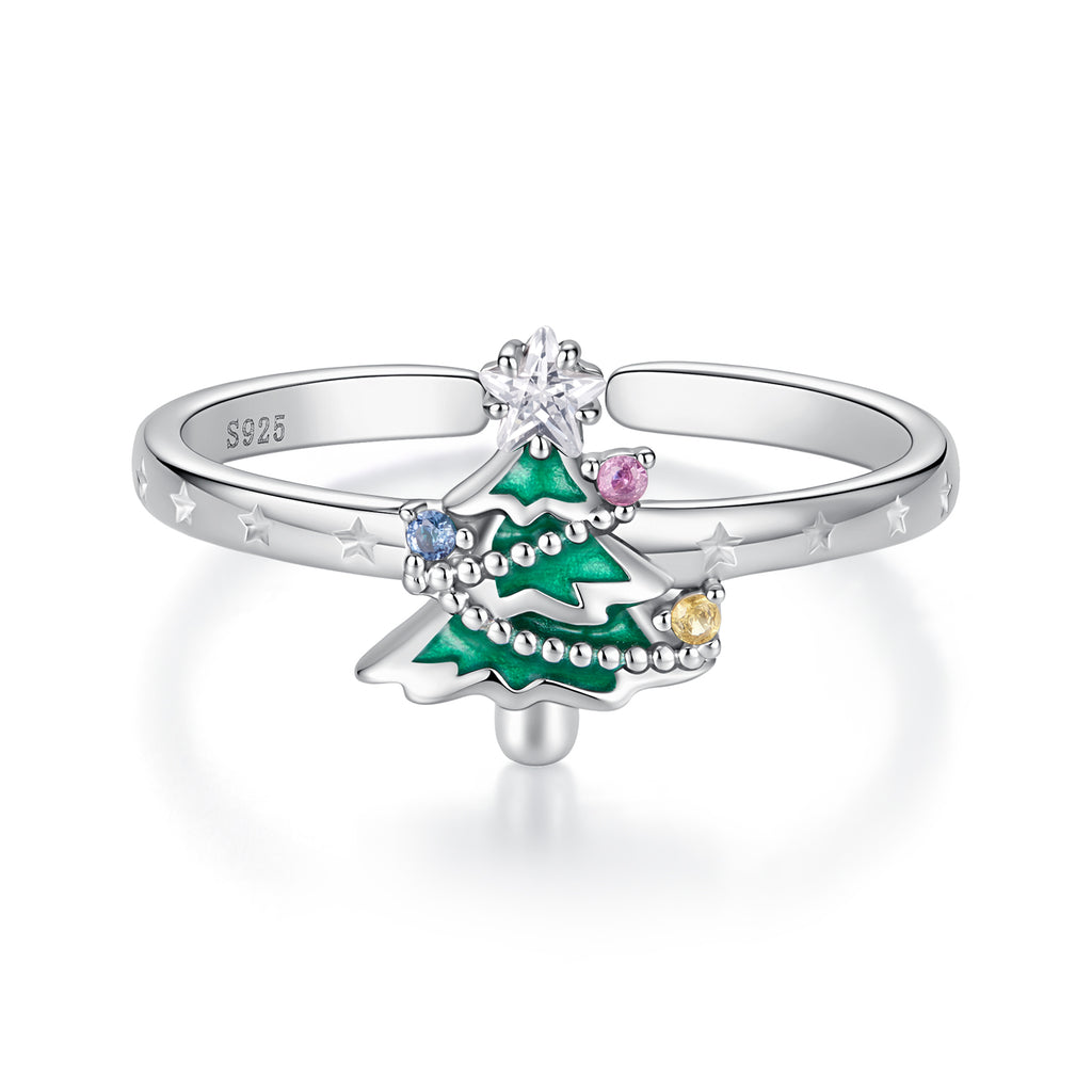 Christmas Tree Open Ring