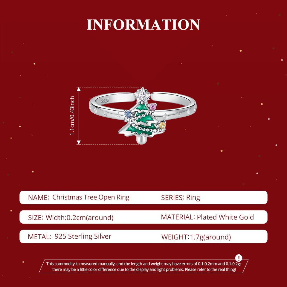Christmas Tree Open Ring