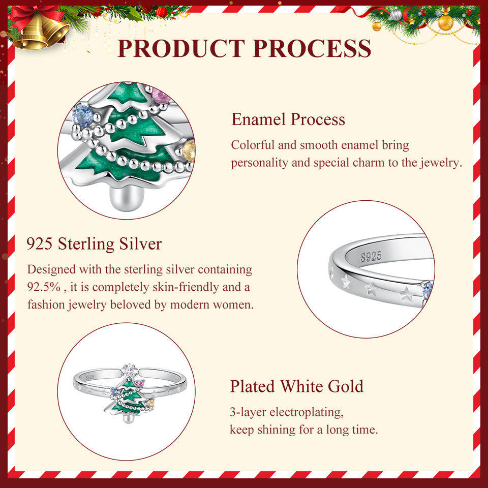 Christmas Tree Open Ring