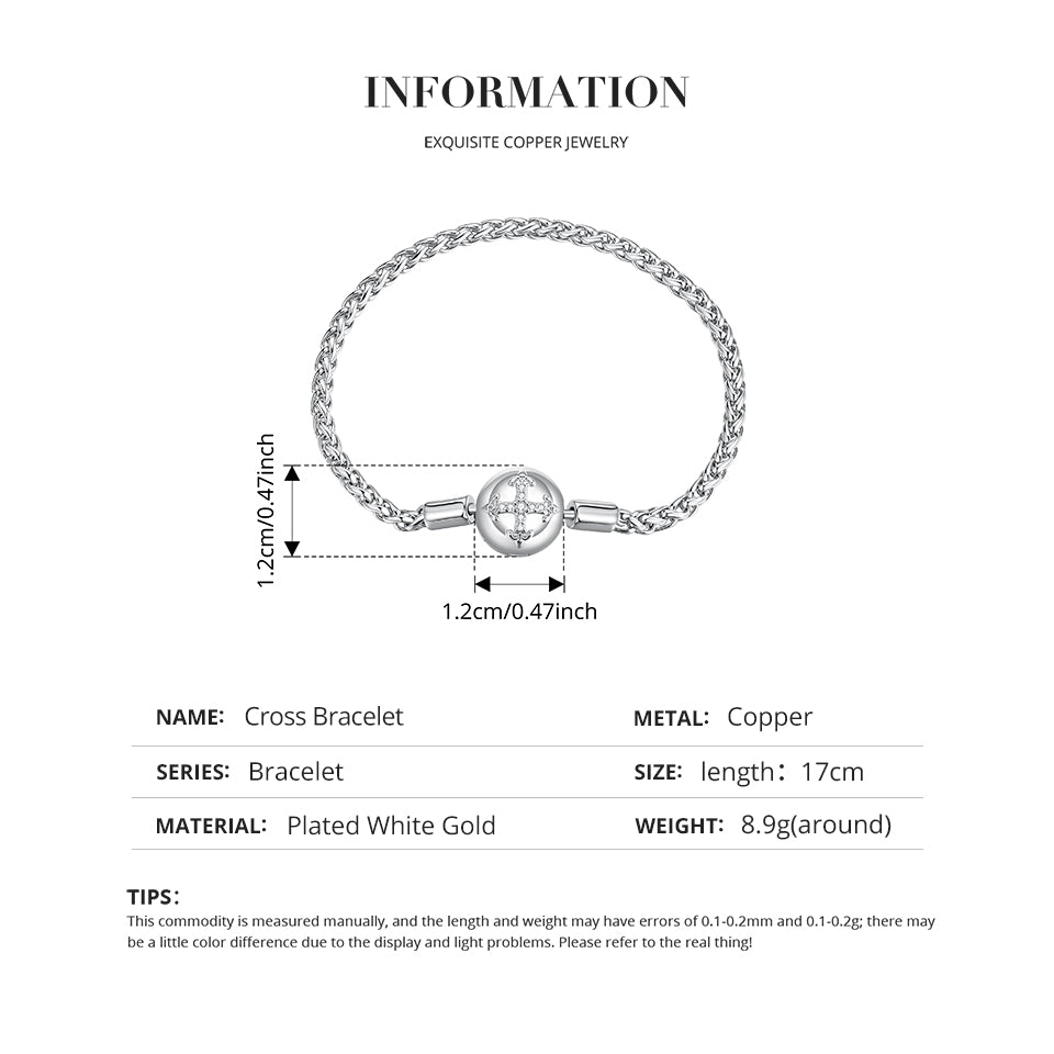 Cross Charm Base Bracelet