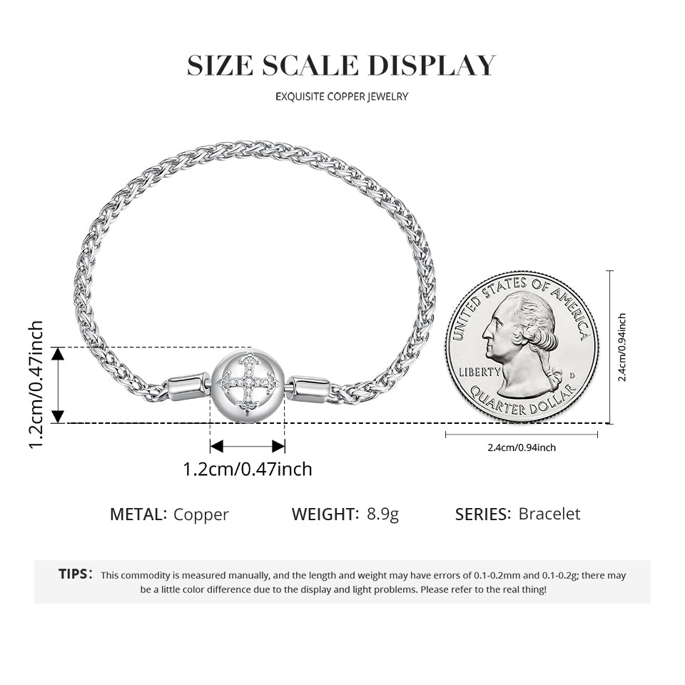 Cross Charm Base Bracelet
