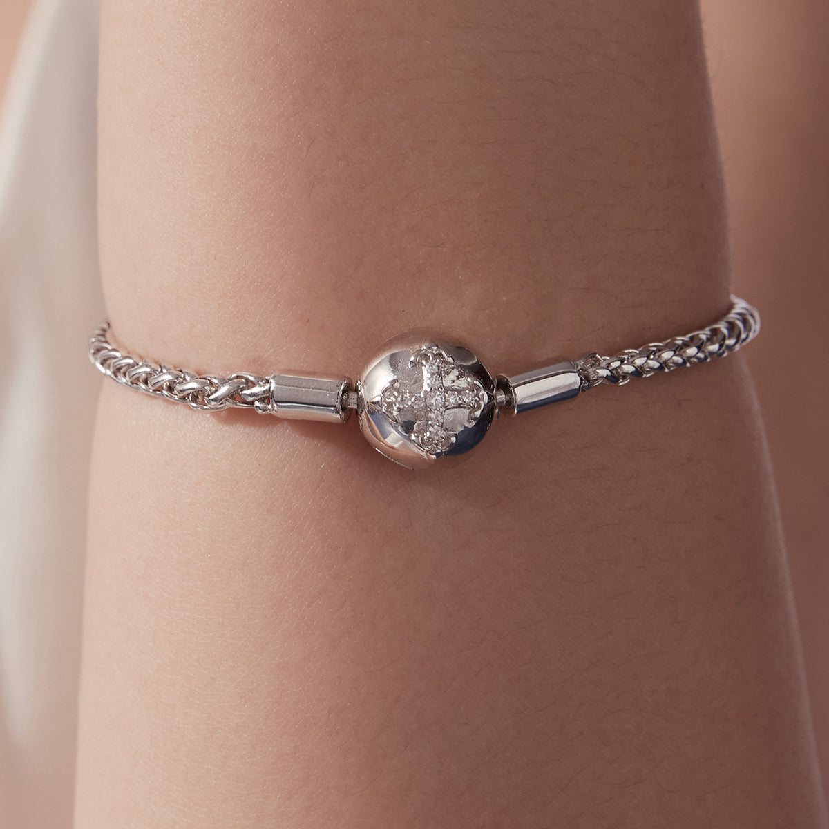Cross Charm Base Bracelet