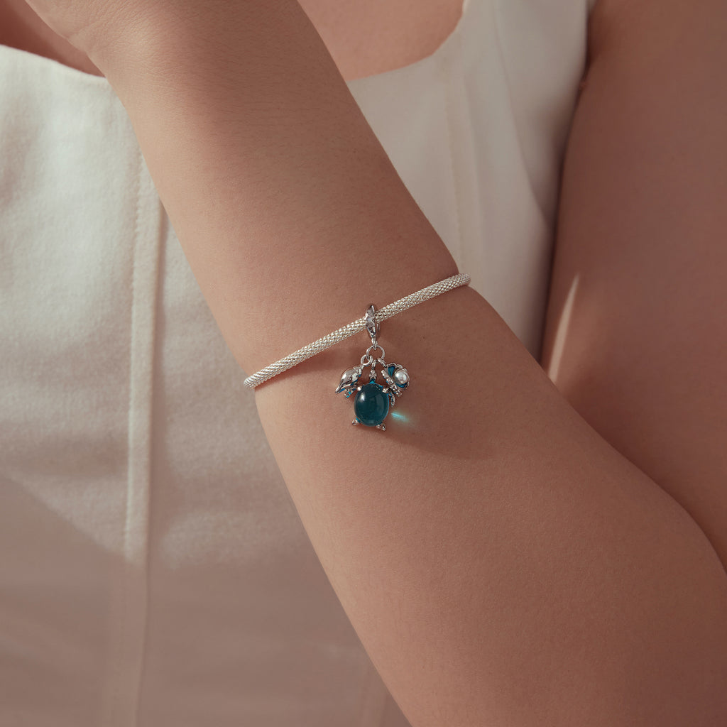Sea Turtle & Shell Charm