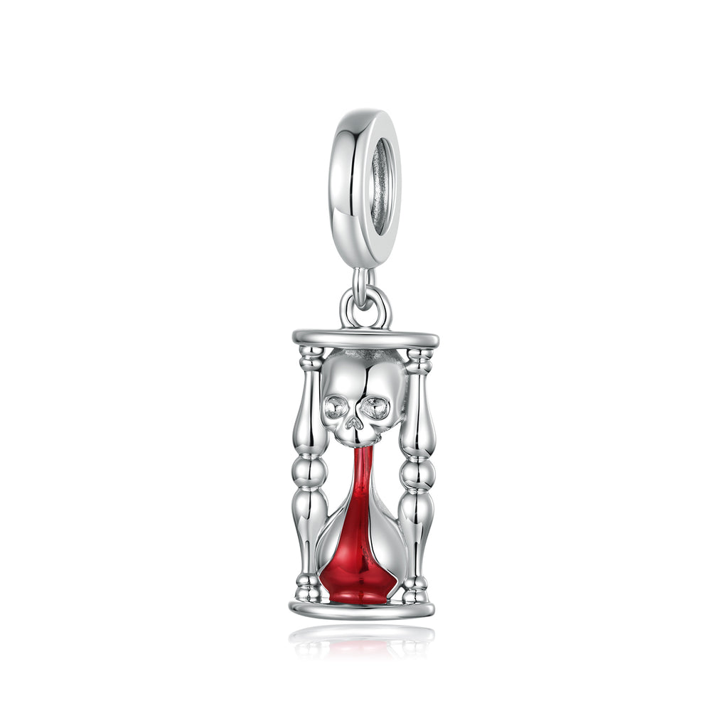 Skull Hourglass Charm