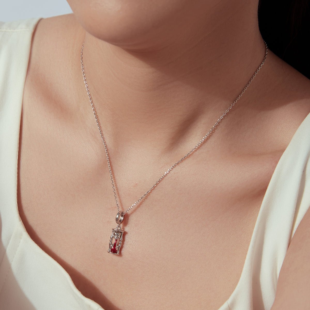 Skull Hourglass Charm