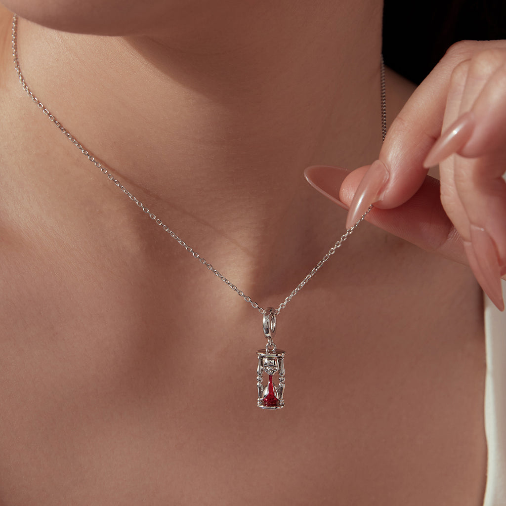Skull Hourglass Charm