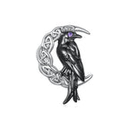Moon Raven Charm