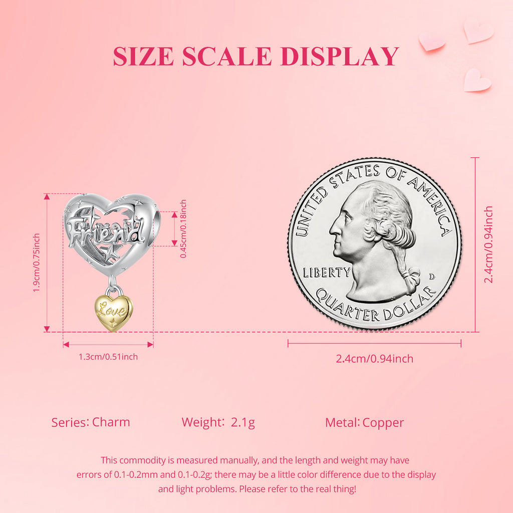 Friendship Heart Charm