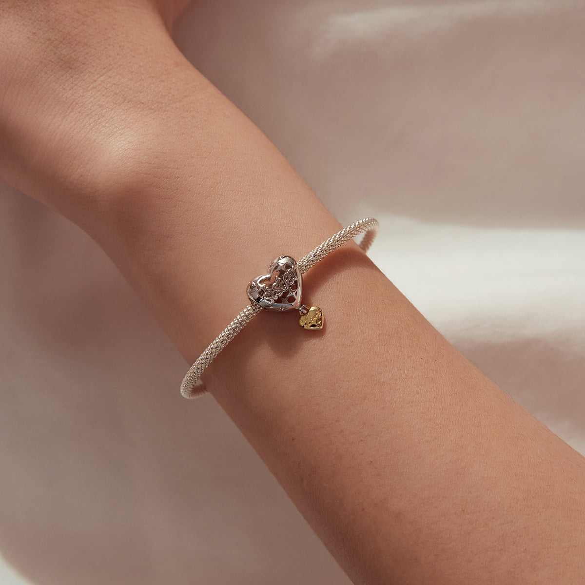 Sister Love Heart Charm