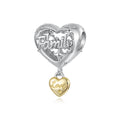 Family Love Heart Charm