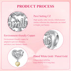 Family Love Heart Charm
