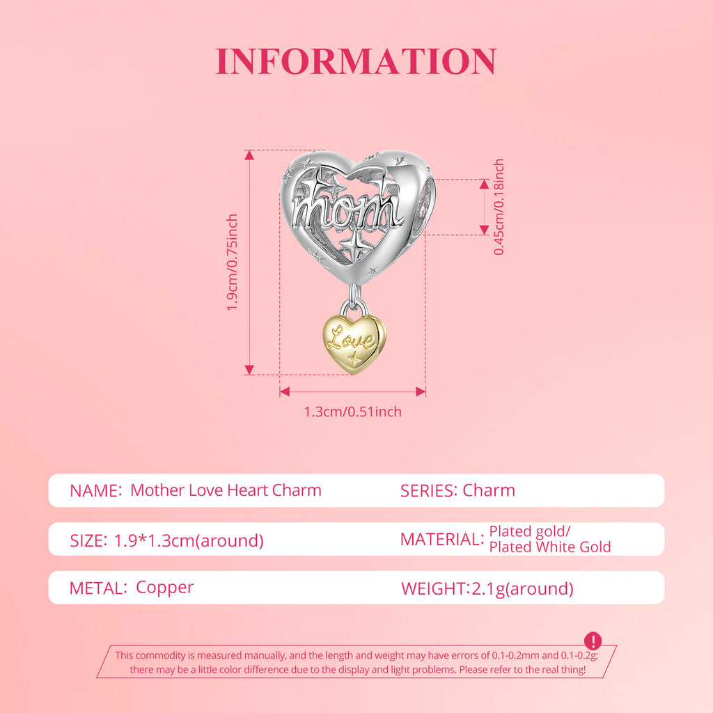 Mother Love Heart Charm