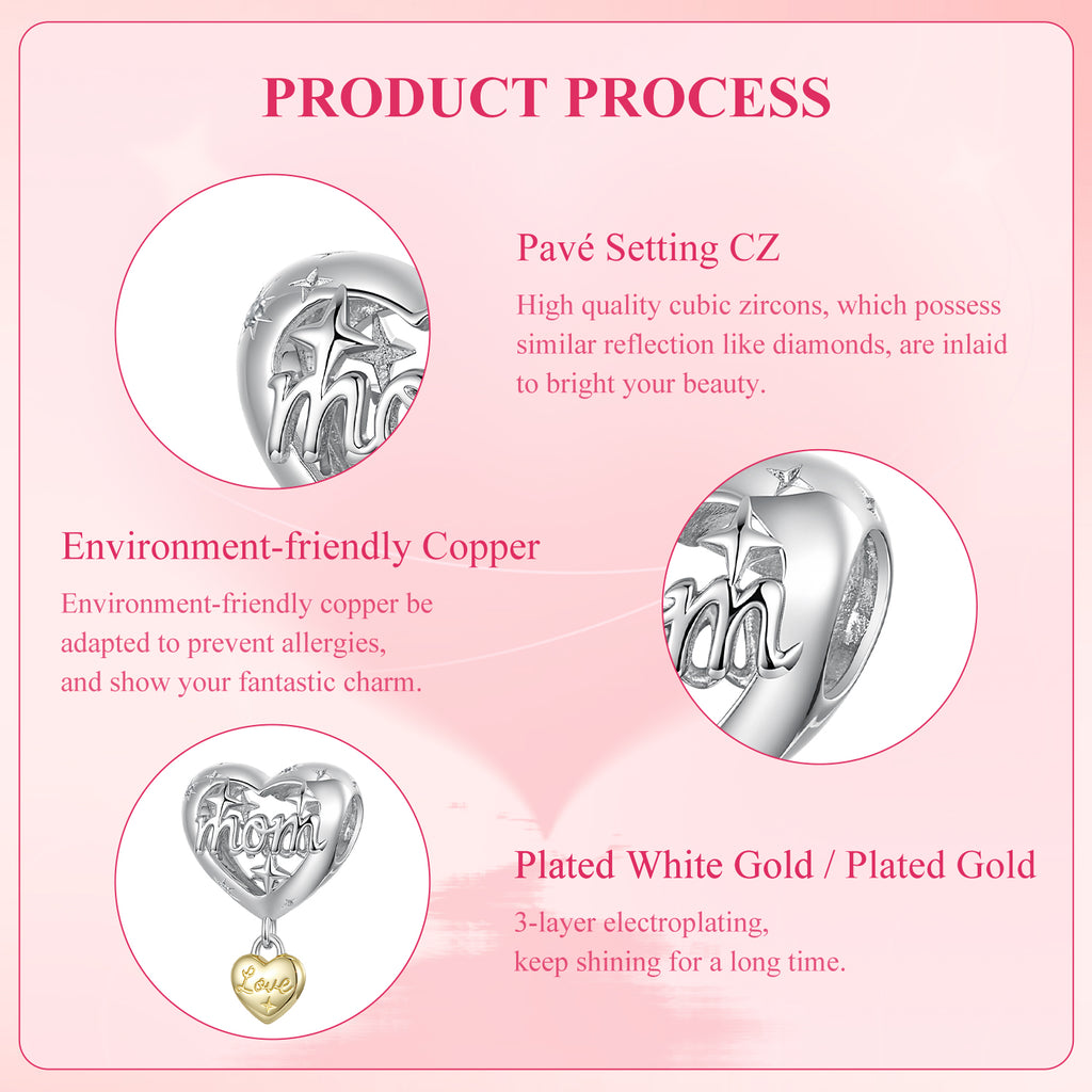 Mother Love Heart Charm
