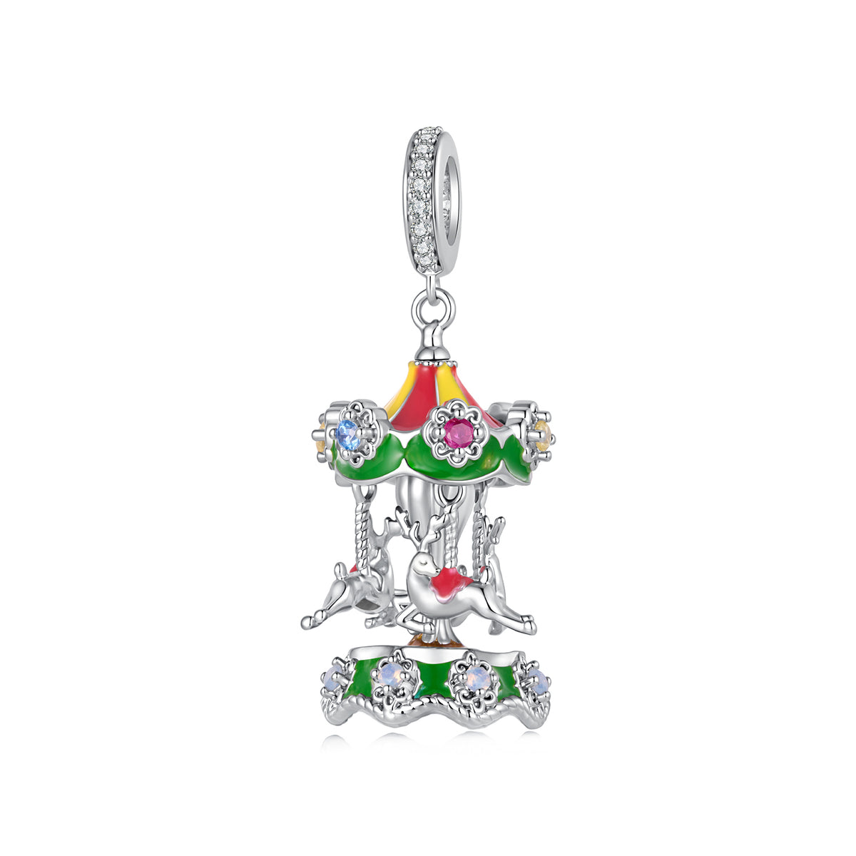 Spinning Reindeer Christmas Pendant