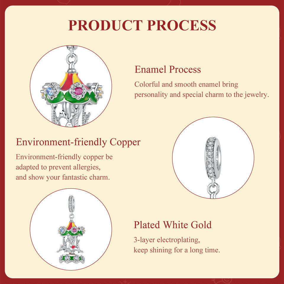 Spinning Reindeer Christmas Pendant