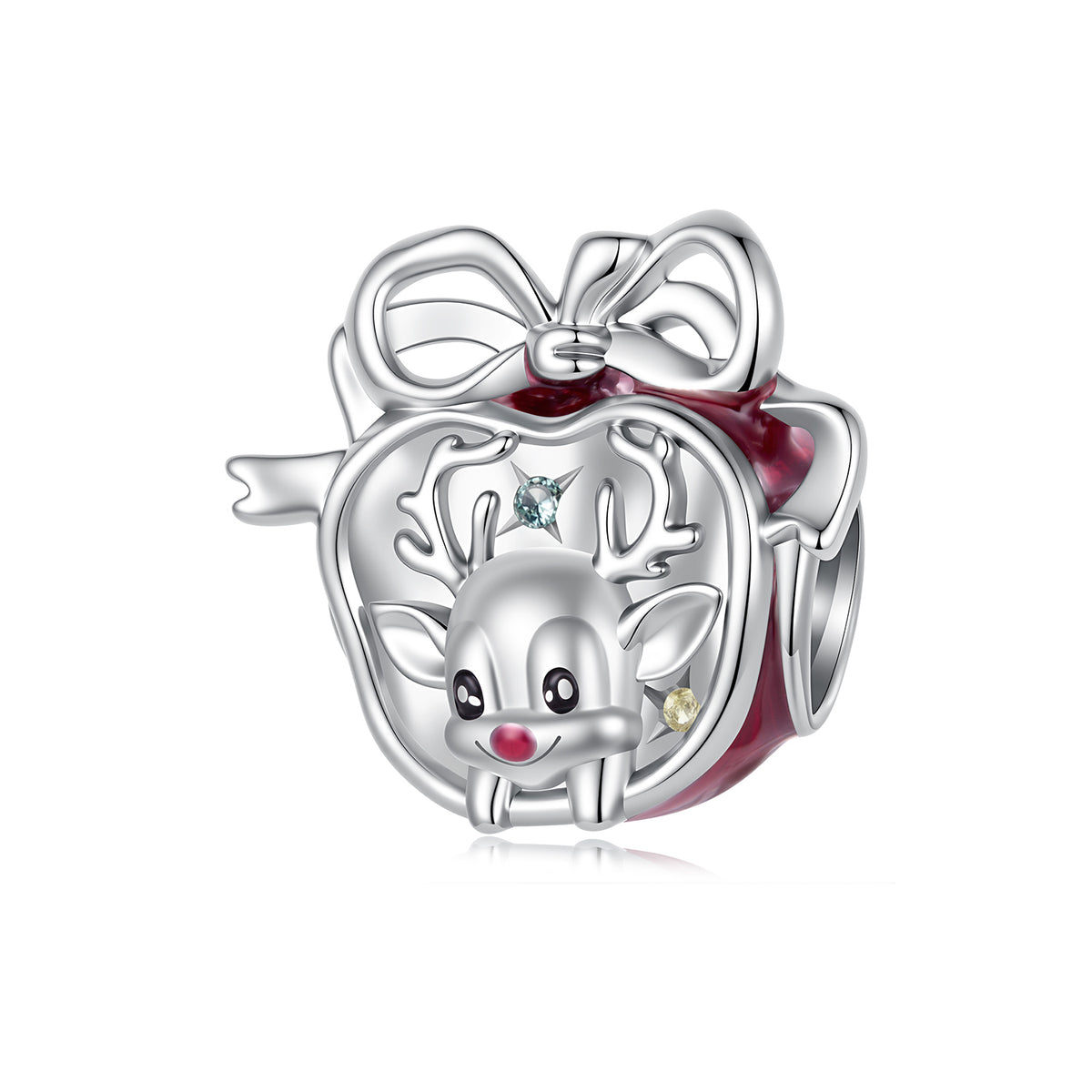 Apple Reindeer Charm