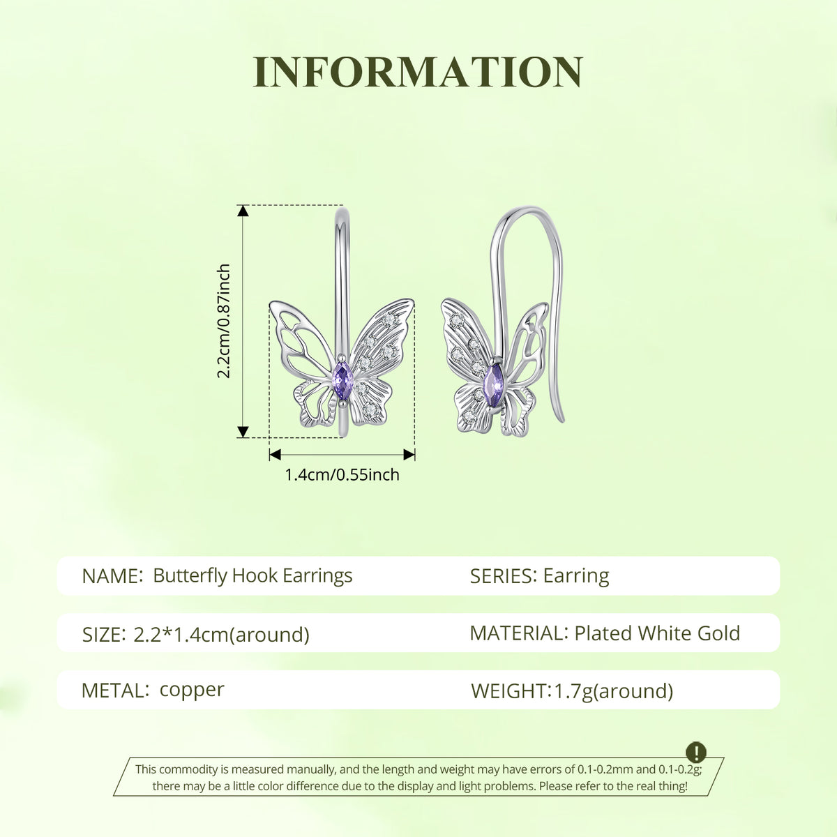 Butterfly Drop Earrings
