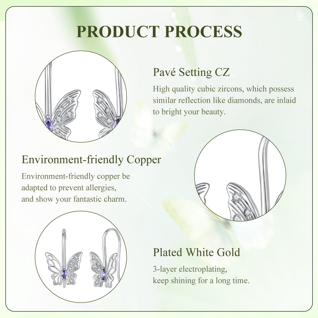 Butterfly Drop Earrings