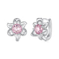 Floral Huggie Hoop Earrings