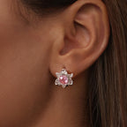 Floral Huggie Hoop Earrings