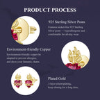 Sacred Heart Stud Earrings
