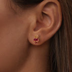 Sacred Heart Stud Earrings