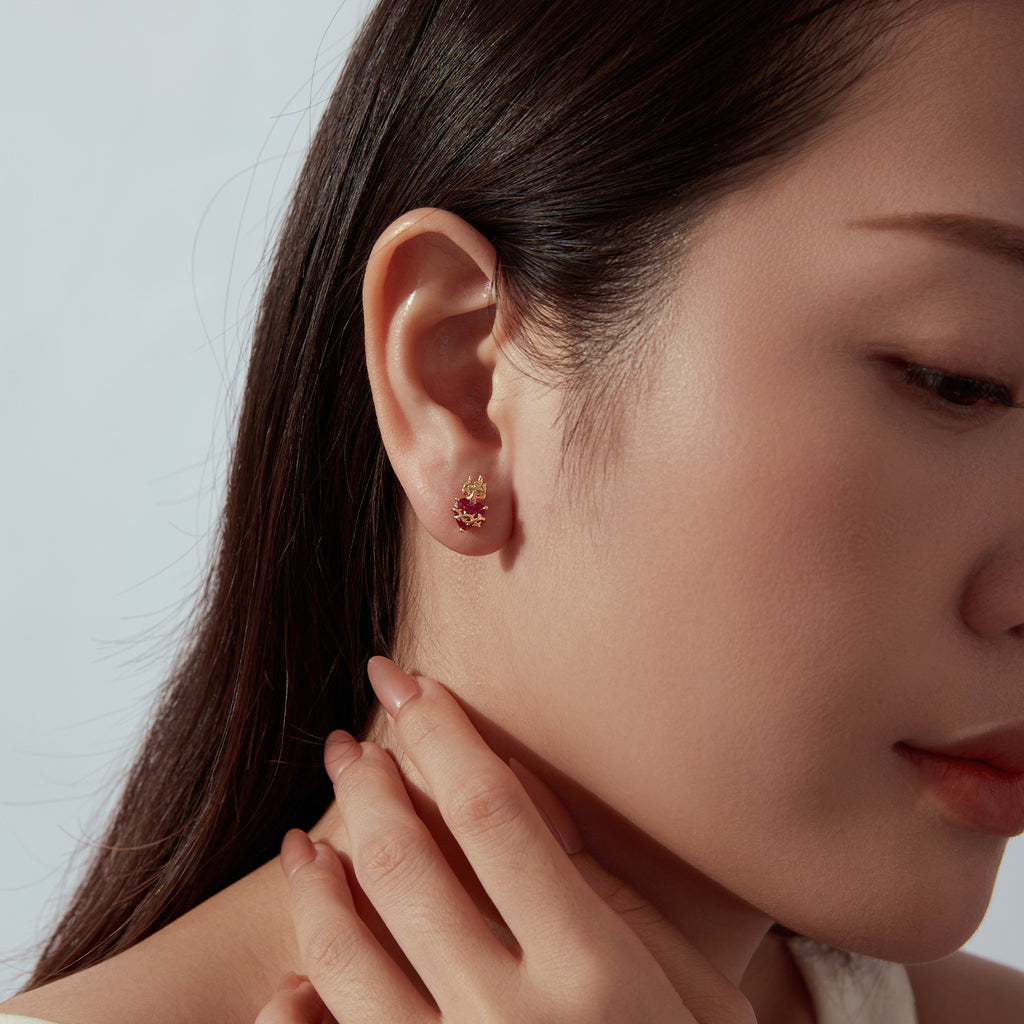 Sacred Heart Stud Earrings