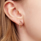 Skeleton Bone Huggie Hoops