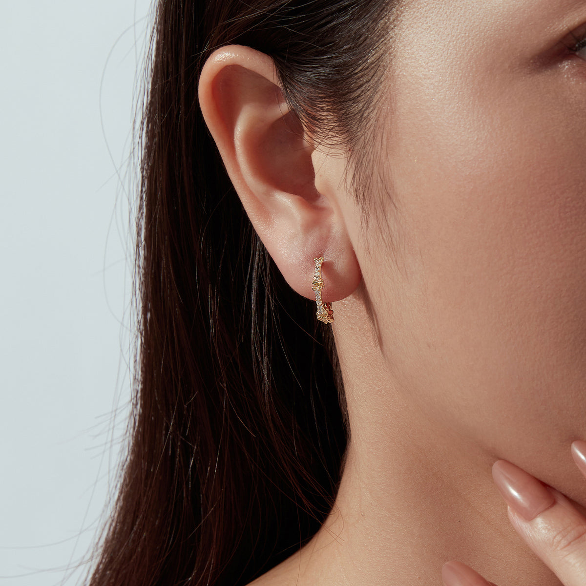 Skeleton Bone Huggie Hoops
