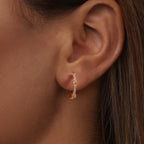 Skeleton Bone Huggie Hoops