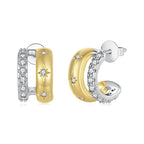 Starlight Double-Layer Stud Earrings