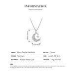 Moon & Feather Necklace
