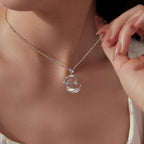 Moon & Feather Necklace