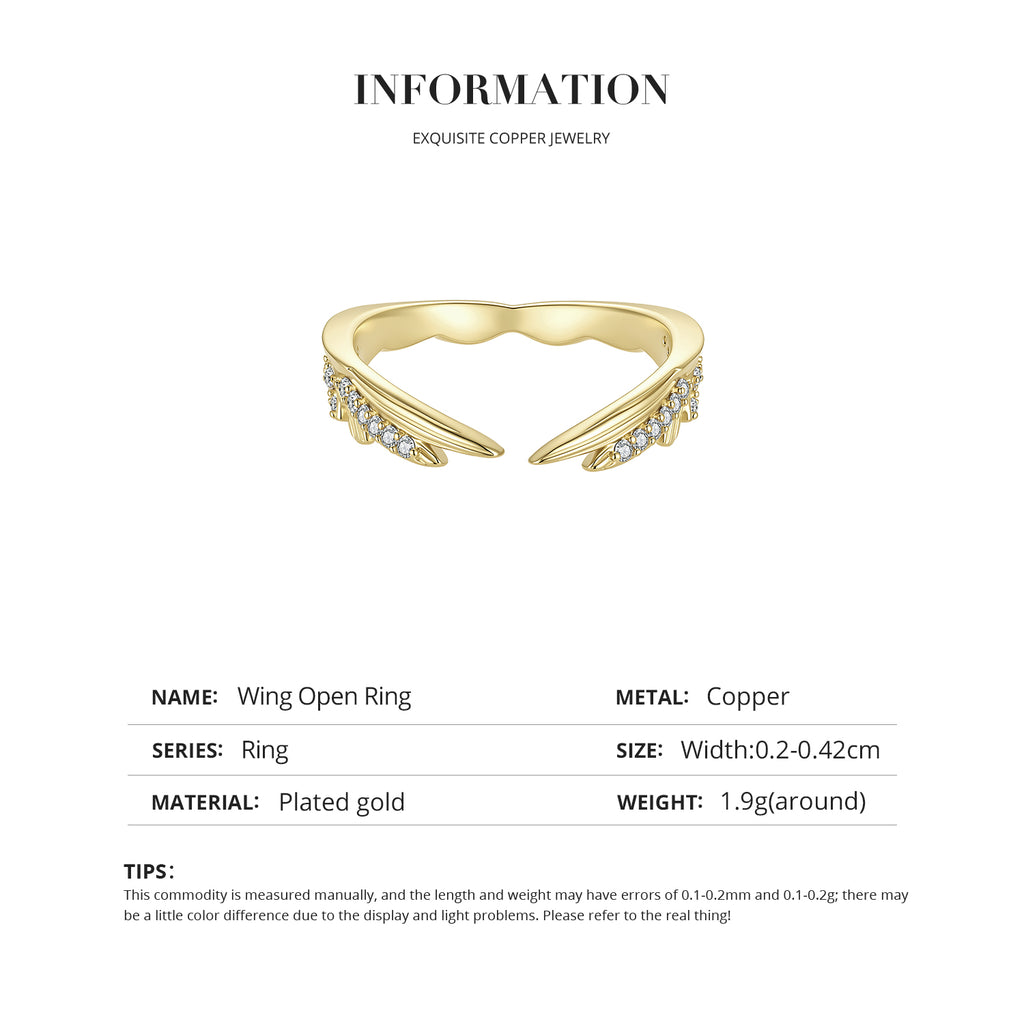 Wing Open Ring