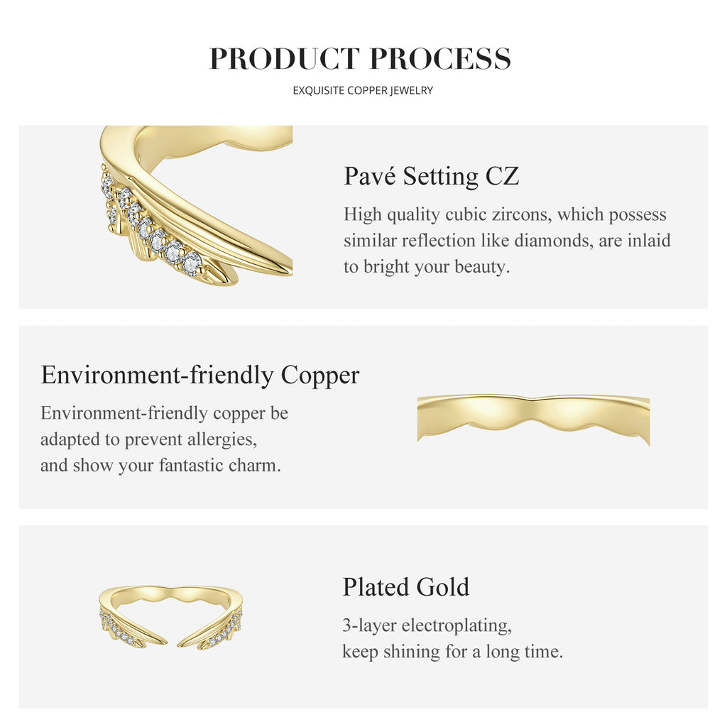 Wing Open Ring
