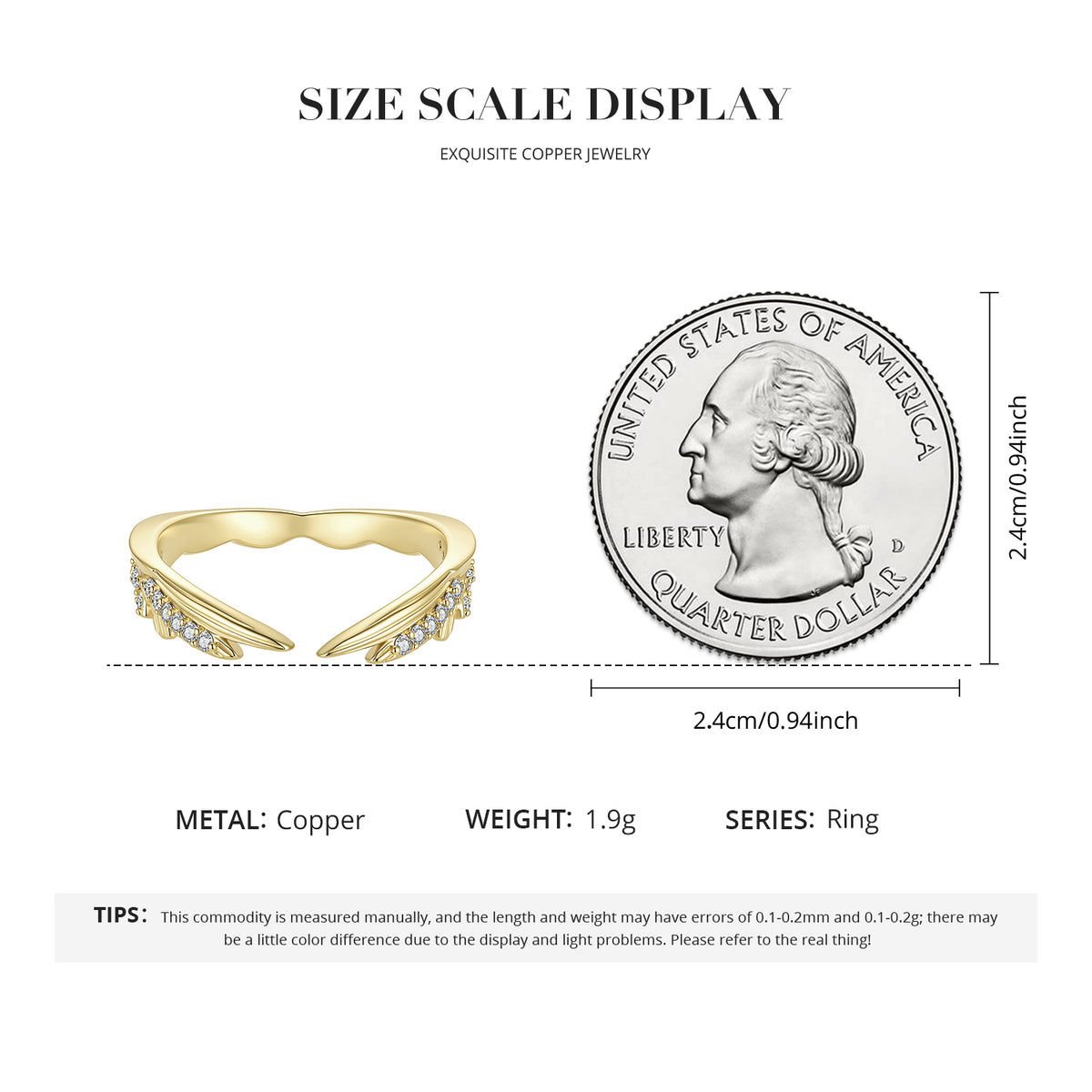 Wing Open Ring