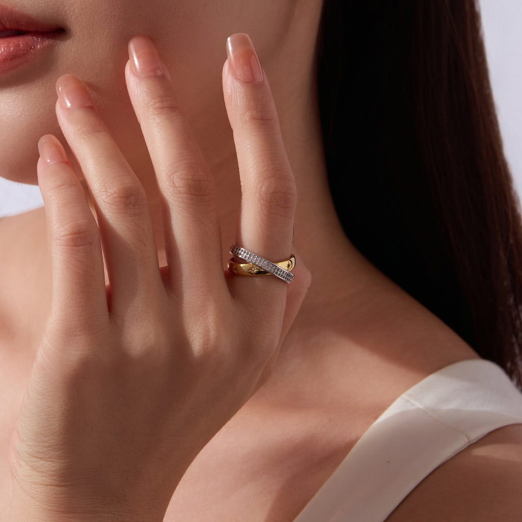 Starlight Double-Layer Ring