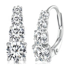 Cascading Moissanite Earrings in 925 Sterling Silver