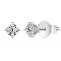 Simple moissanite stud earrings in 925 silver