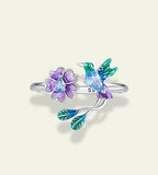 BAMOER Blooming Bird 925 Sterling Silver Open Ring